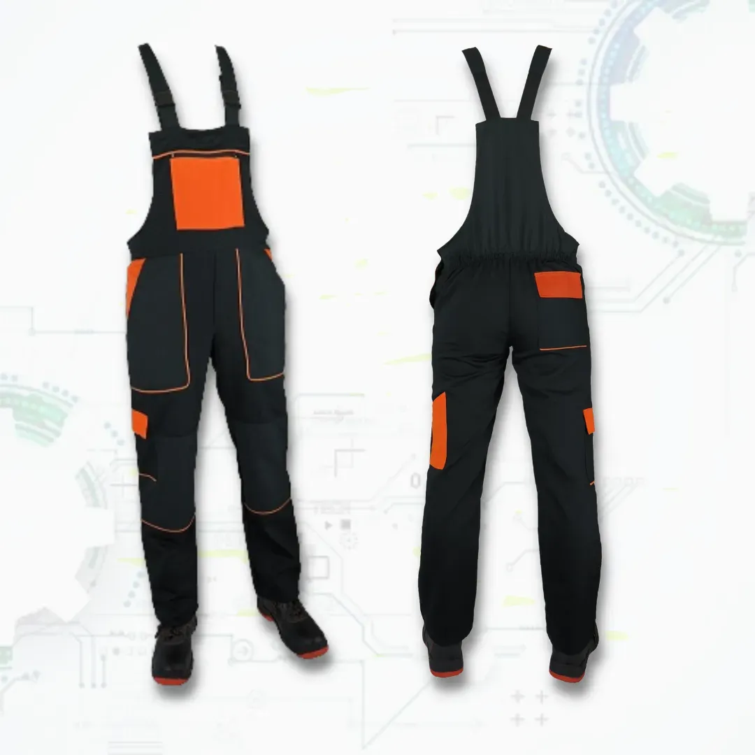 Prime MEX 303-999 ORG - Pantaloni de protectie cu pieptar (D212)