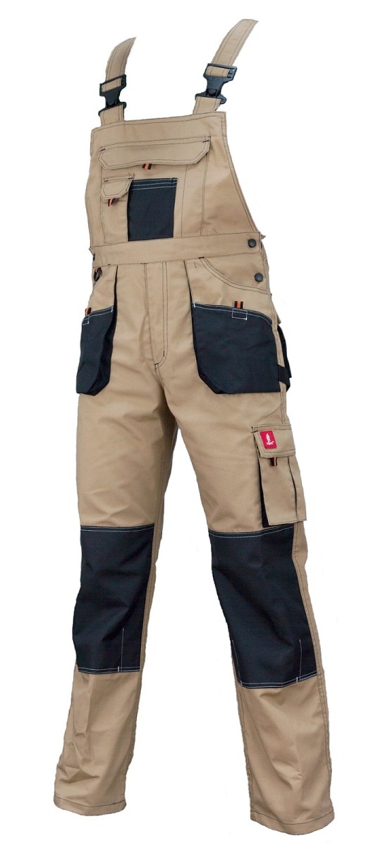 Urgent URG-C - Pantaloni de protectie cu pieptar din tercot, 260 g/mp