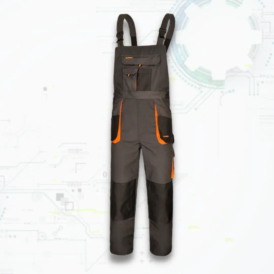 Classic Orange ORG - Pantaloni de protectie cu pieptar din tercot (D111)
